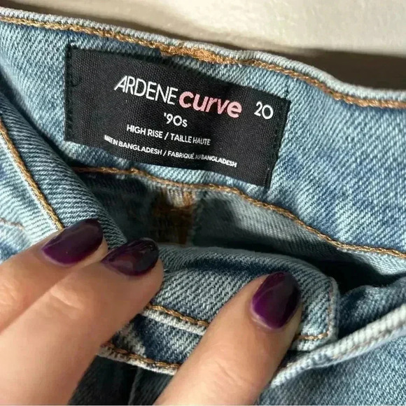 NWT ARDENE CURVE High Rise '90s Jeans 20 - Picture 5 of 7